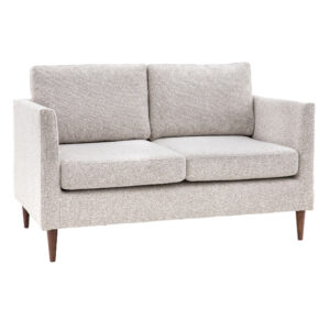 Girona Fabric 2 Seater Sofa With Oak Legs In Natural