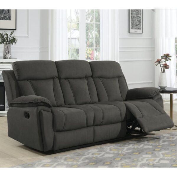 Killeen Fabric Recliner 3 Seater Sofa In Chocolate