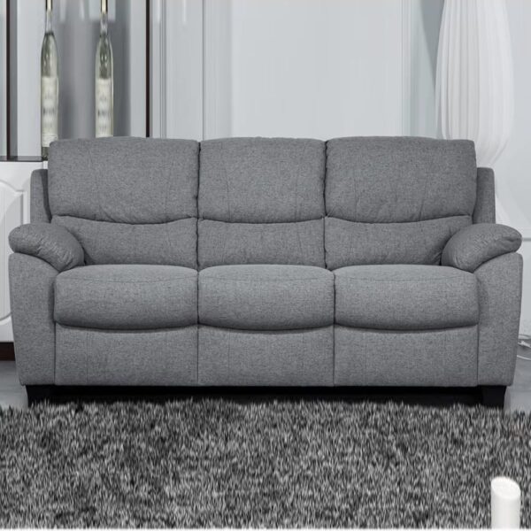 Norway Fabric 3 Seater Sofa In Grey